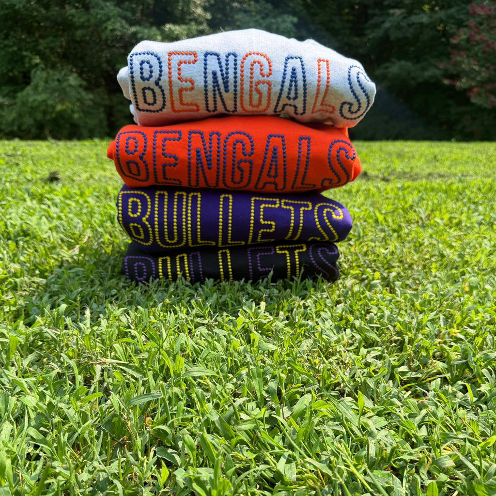 Personalized Candlewick Font Embroidered Team Name Sweatshirt | Custom School Spirit Shirt | Youth & Adult ⭐