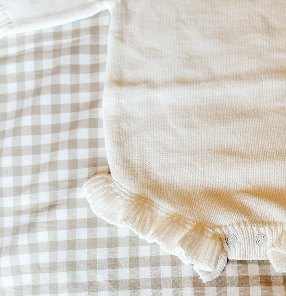 Long Sleeve Knit Infant/Baby Ruffle Romper
