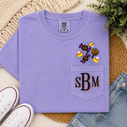 Personalized Halloween Candy Pocket Tee | Embroidered Candy Corn & Trick-or-Treat Pocket Shirt | Adult S–3X