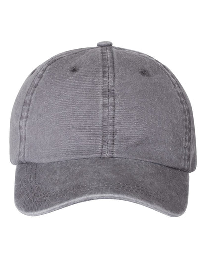 Embroidered Hand Stitch Effect Font on Pigment-Dyed Twill Hat 5-7 Business Day TAT