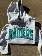 Reagan Raiders Arched Varsity Fabric Applique Embroidered Hoodie