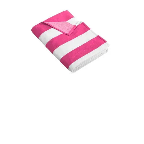 Custom Embroidered Oversized Striped Beach Towels - Merch Girls