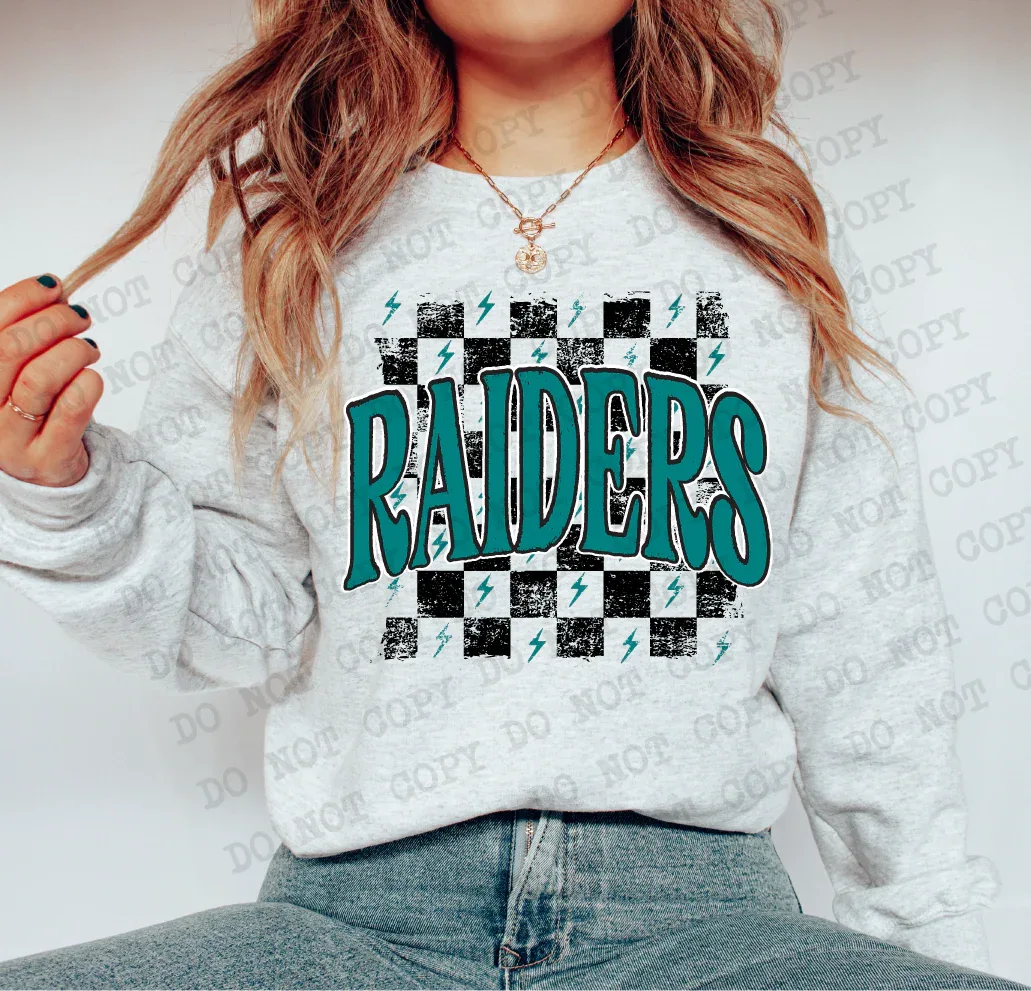 Raiders Teal DTF Transfer - Merch Girls