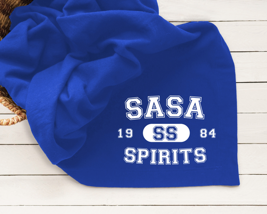 SASA Spirits Varsity Mascot School Established Design DTF Transfer