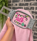 All Lit Up | Christmas Lights Embroidered Monogram Shirt