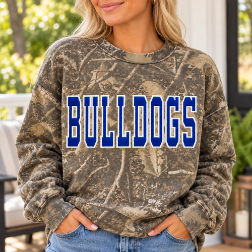 Standout Season | Personalized Embroidered Applique Camo Sweatshirt