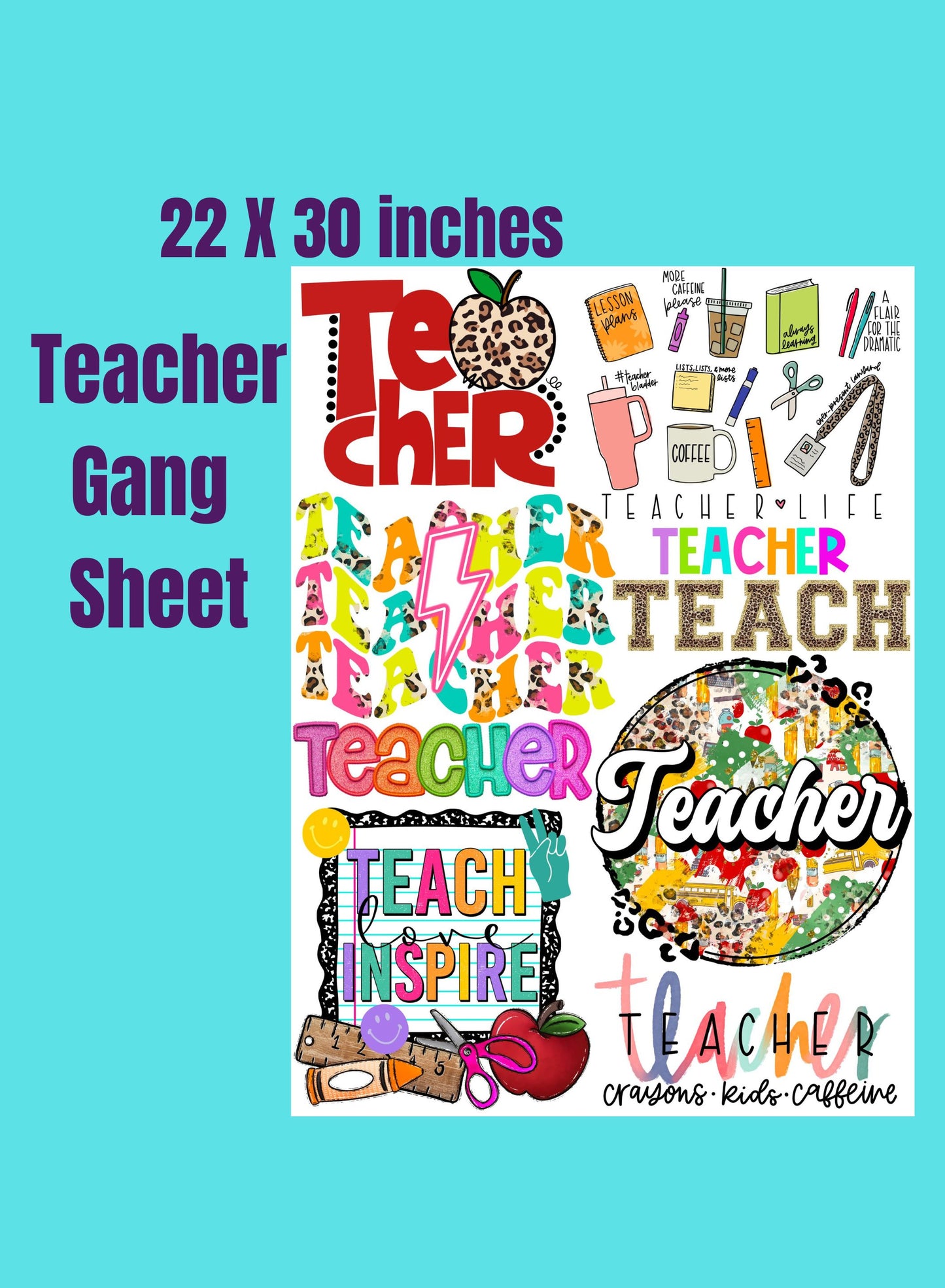 Premade Gang Sheet Teacher