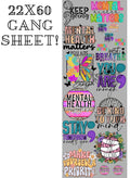Premade Gang Sheet- Mental Health - Merch Girls