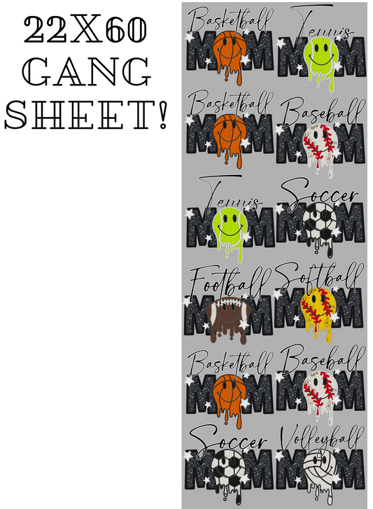 Premade Gang Sheet- Drippy Mom Sports