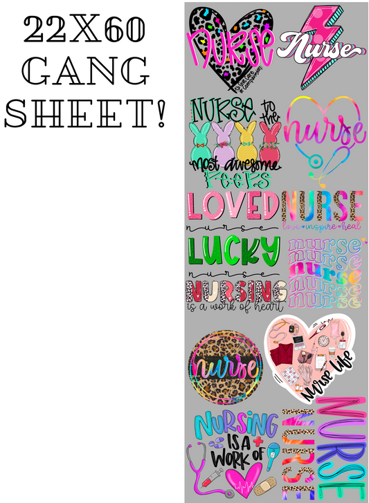 Premade Gang Sheet Nurse