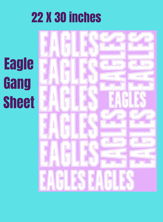 Premade Gang Sheet Eagle Distressed Varsity