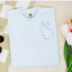 Stitched Bunny Left Chest Embroidered Comfort Color - QUICK SHIP - Merch Girls