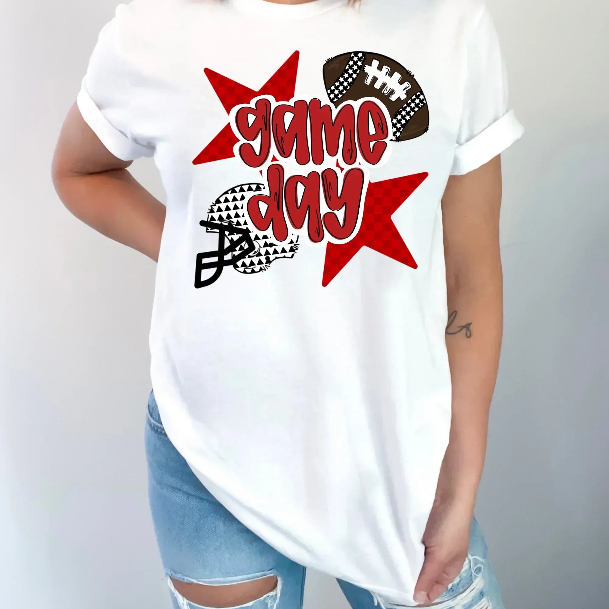 Game Day Football DTF Transfer/Completed Tee - Merch Girls