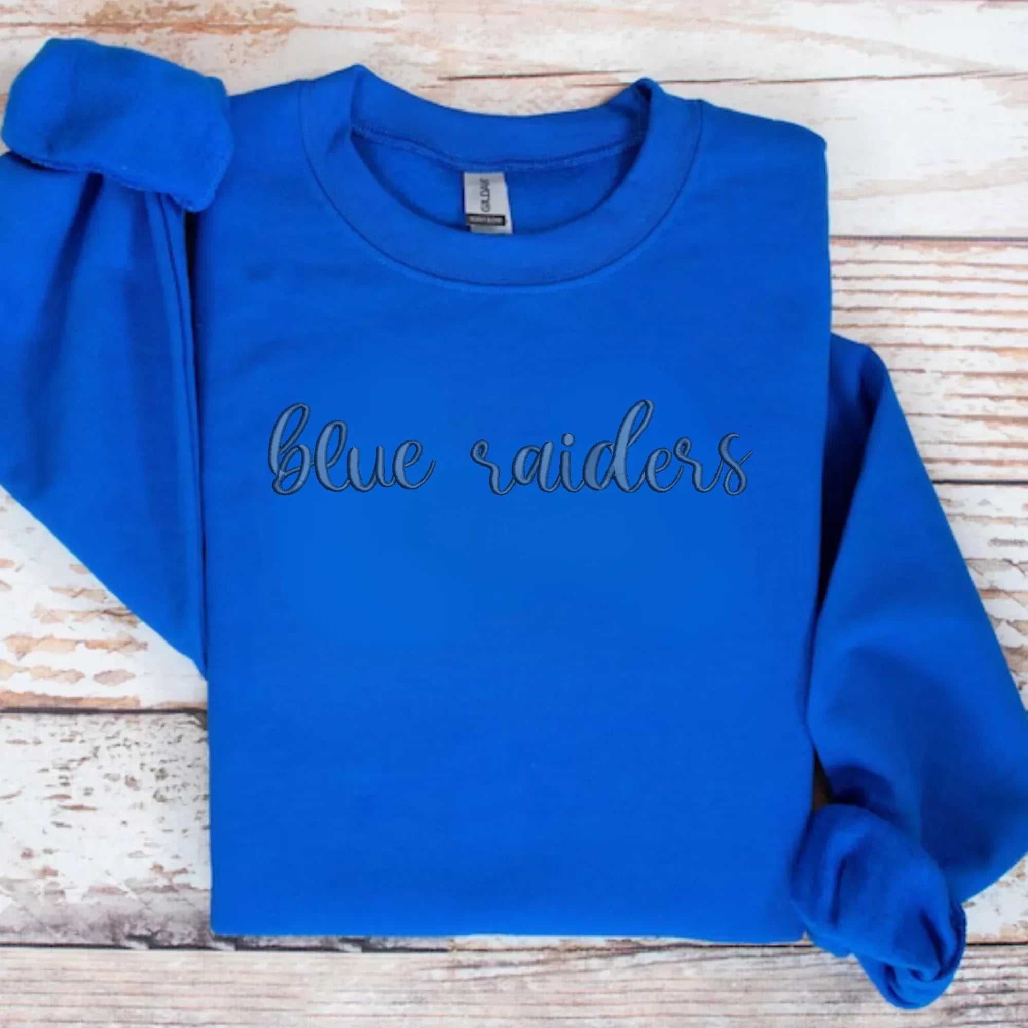 blue raiders 3D Puff Embroidered Shirt - Merch Girls
