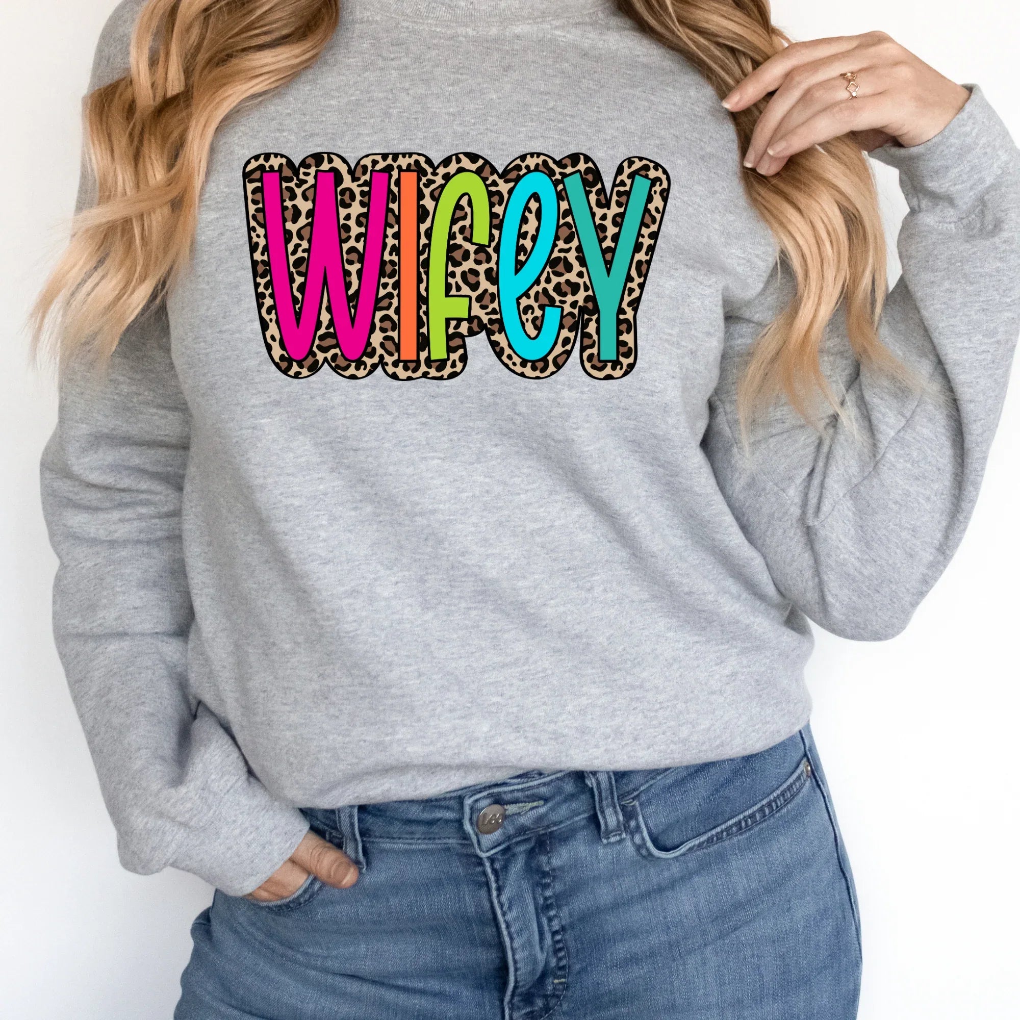 Wifey Colorful Leopard DTF Transfer - Merch Girls