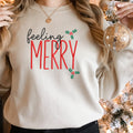 Feeling Merry Christmas Holiday Embroidered Shirt - Merch Girls