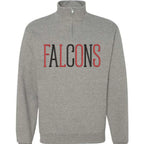 Custom Liberty Mascot or Title Embroidered Quarter Zip Unisex Fleece Pullover - Merch Girls