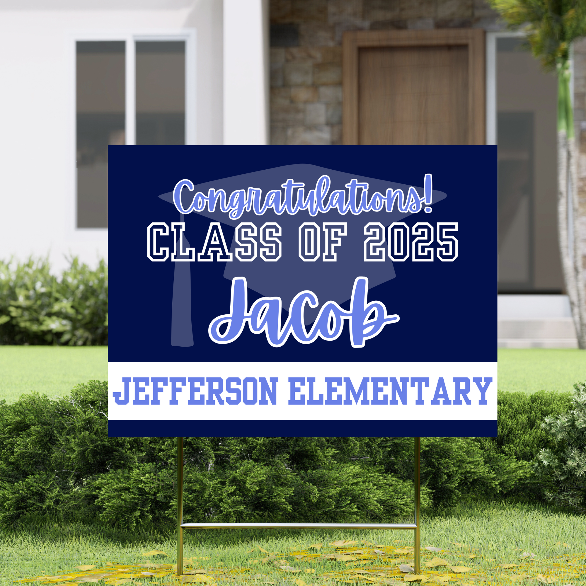 Congratulations Class of 2025 Double Sided Yard Sign