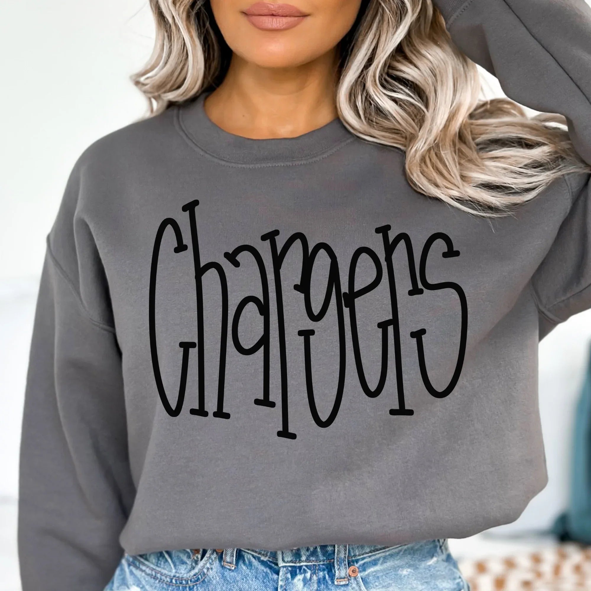 Chargers Hand Lettered DTF Transfer - Merch Girls