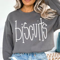 Biscuits White Hand Letter DTF Transfer - Merch Girls