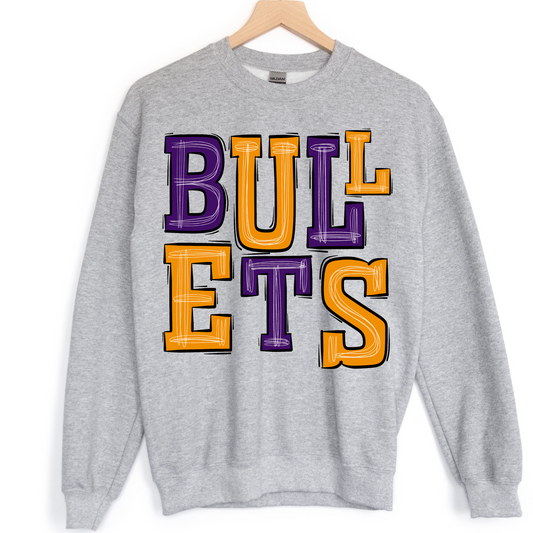 Bullets Sporty Varsity DTF Transfer