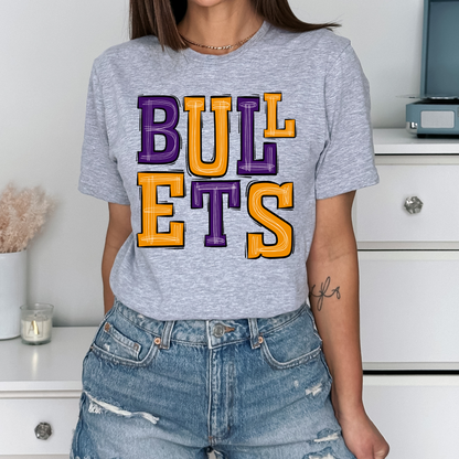 Bullets Sporty Varsity DTF Transfer