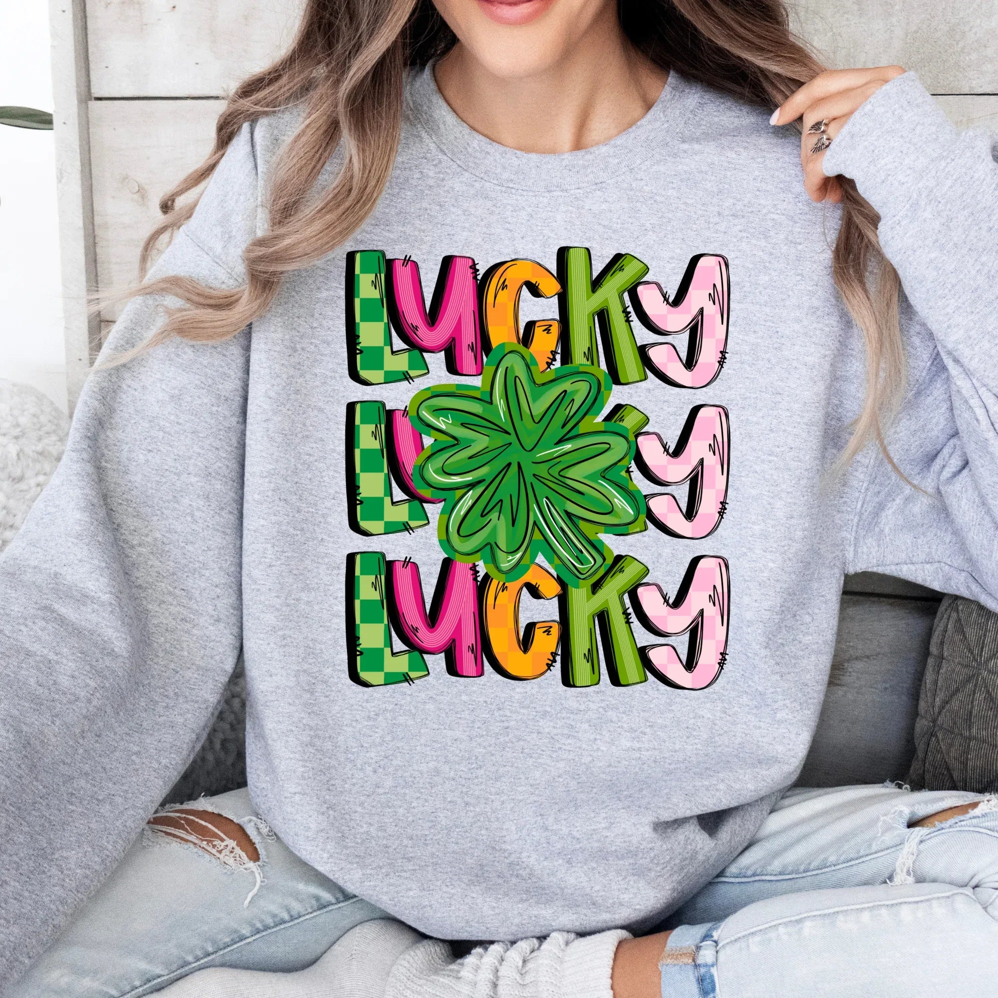 Lucky Repeating DTF Transfer - Merch Girls