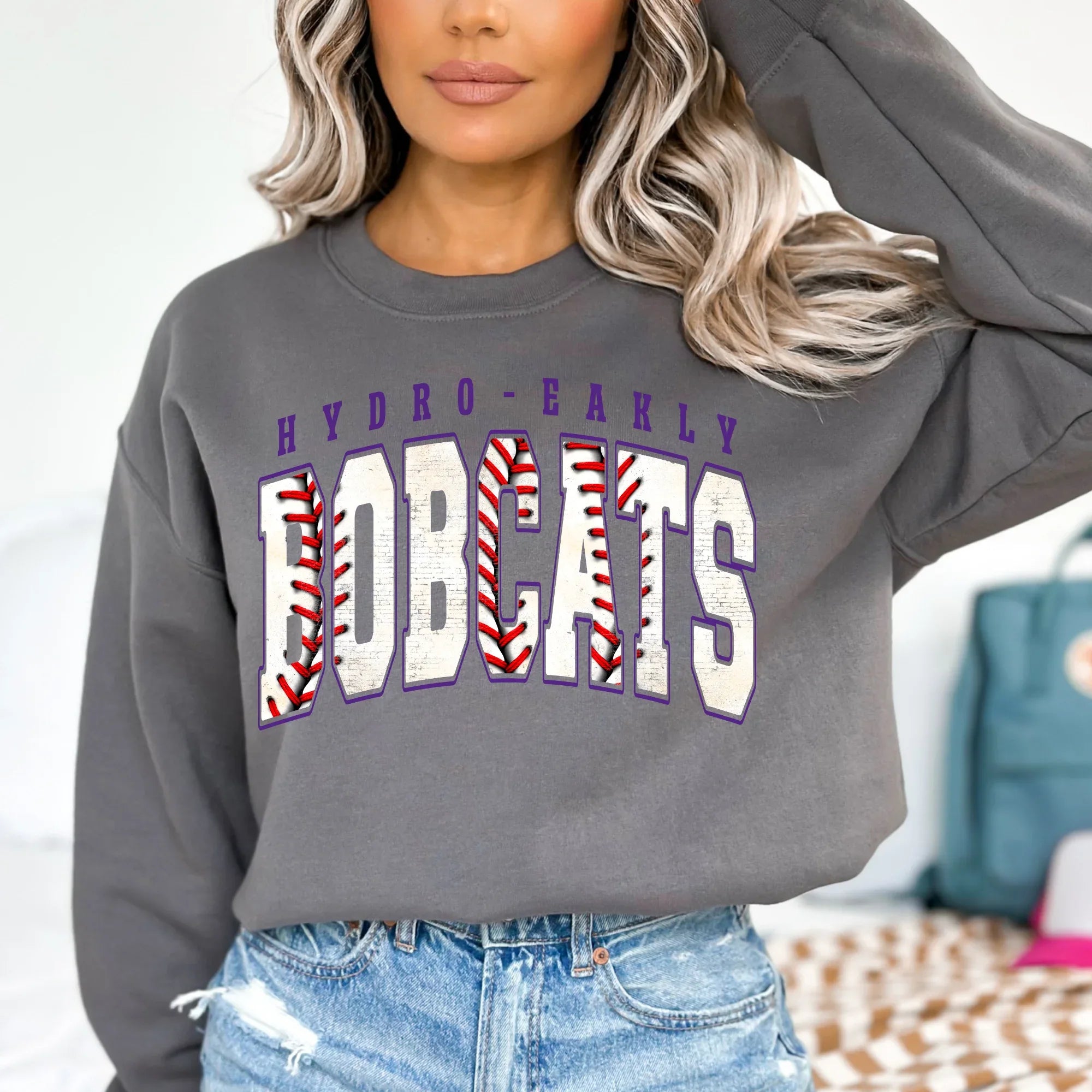 Hydro- Eakly Bobcats Baseball DTF Transfer - Merch Girls