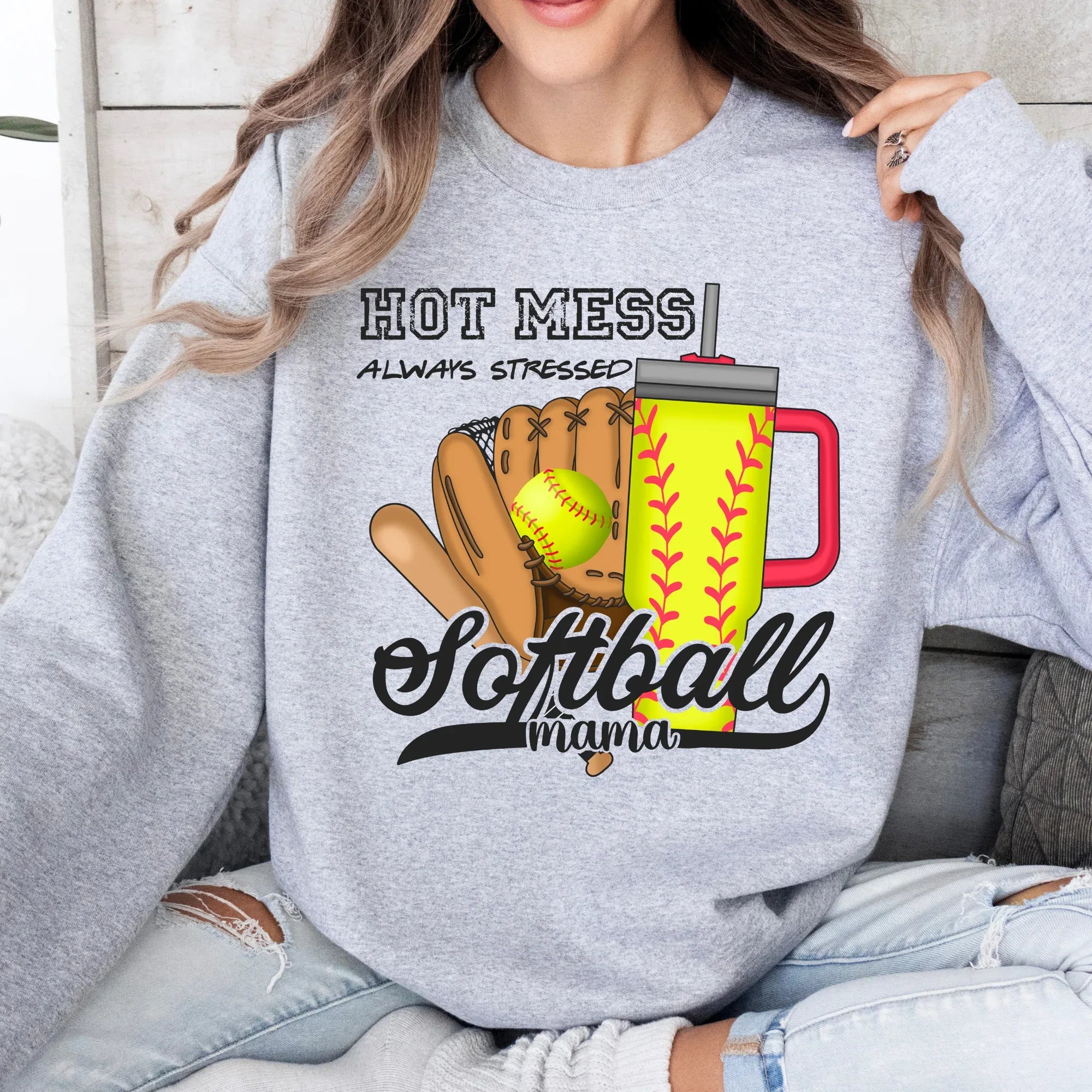Softball Mom DTF Transfer - Merch Girls