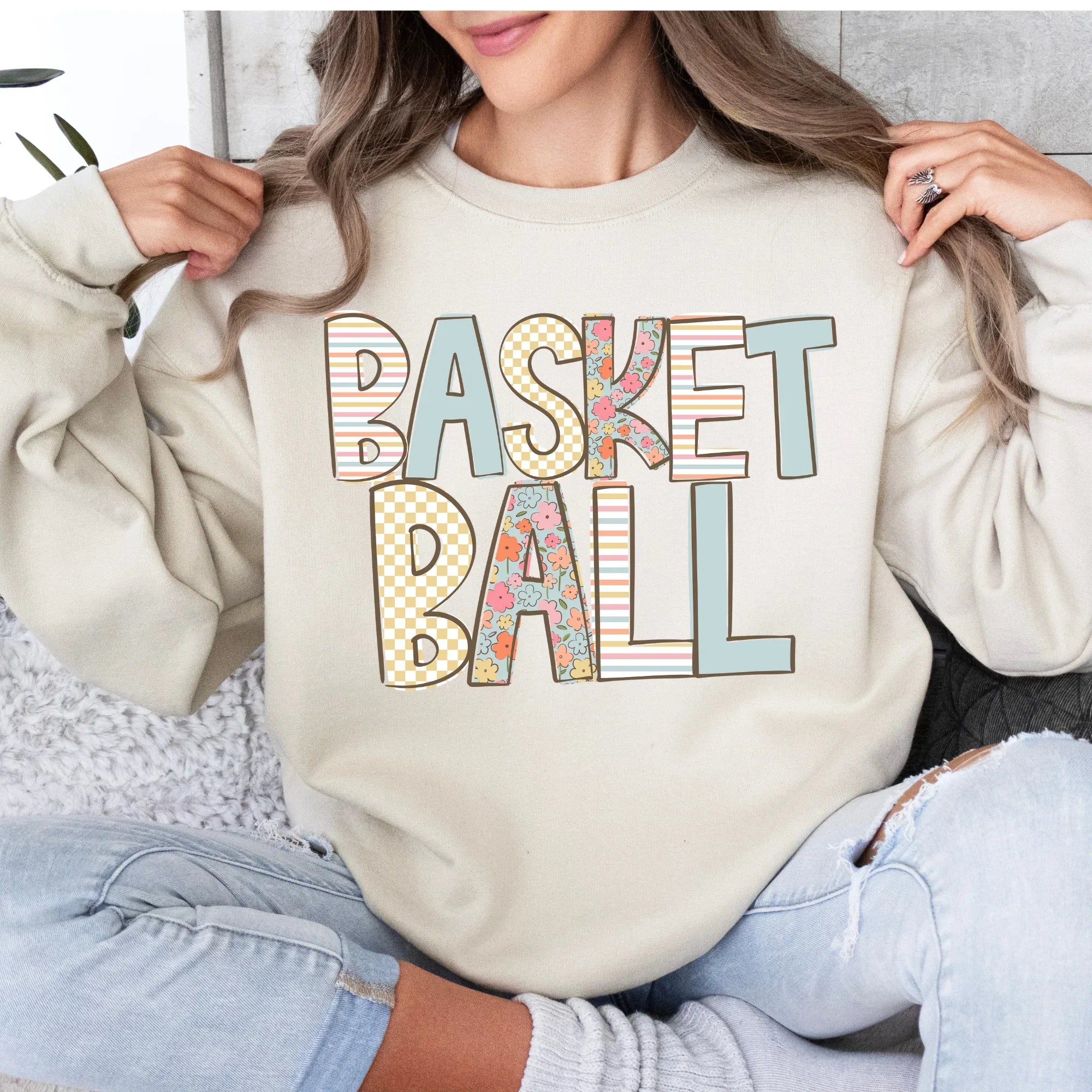 Basketball Spring Doodle DTF Transfer - Merch Girls