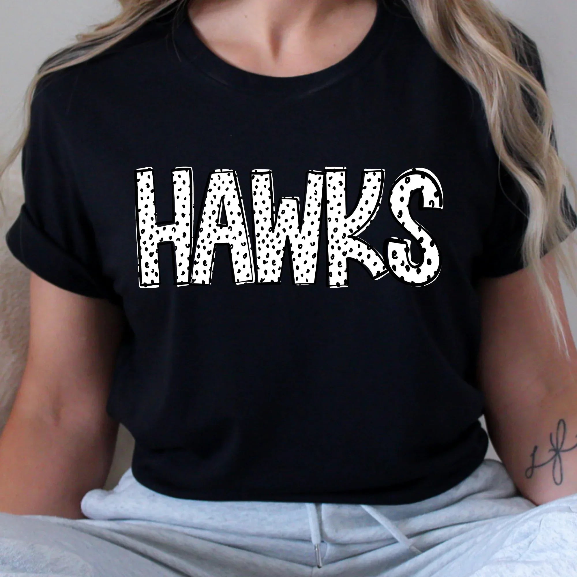 Hawks Dalmatian Doodle DTF Transfer - Merch Girls