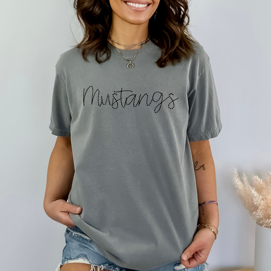 Mustangs Faux Stitch DTF Transfer