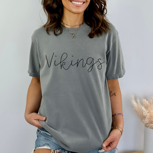 Vikings Faux Stitch DTF Transfer