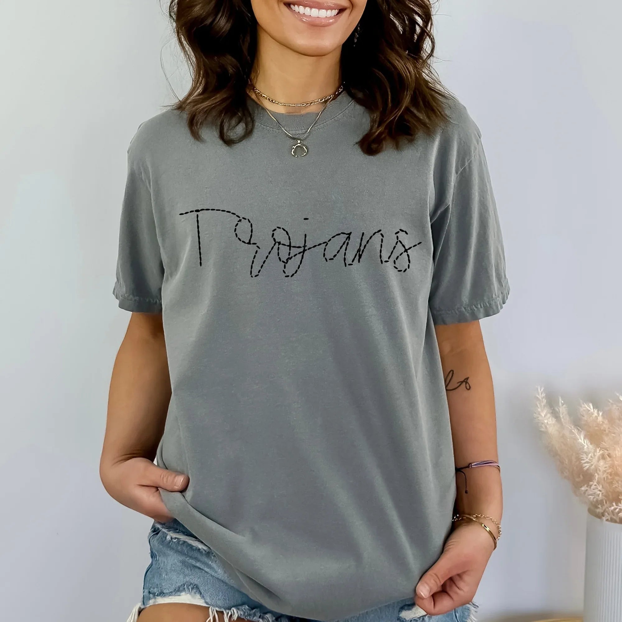 Trojans Faux Stitch DTF Transfer - Merch Girls