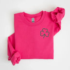 Clover Left Chest Embroidered Sweatshirt | QUICK SHIP - Merch Girls