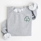 Clover Left Chest Embroidered Sweatshirt | QUICK SHIP - Merch Girls