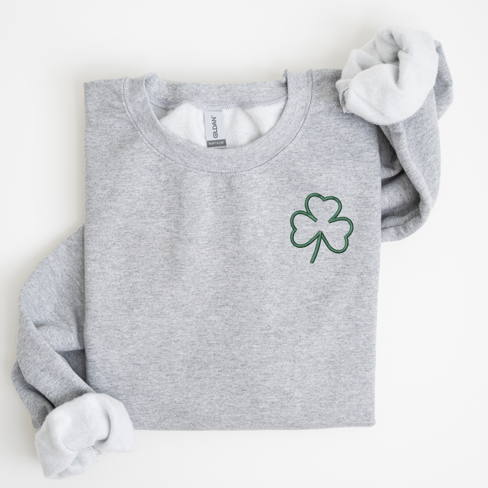 Clover Left Chest Embroidered Sweatshirt | QUICK SHIP