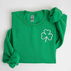 Clover Left Chest Embroidered Sweatshirt | QUICK SHIP - Merch Girls