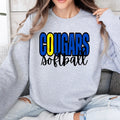Cougars Blue Softball DTF Transfer - Merch Girls