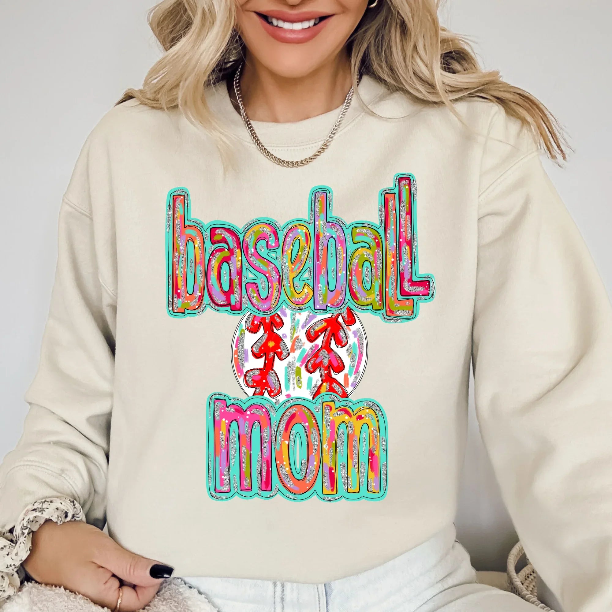 Baseball Mom DTF Transfer - Merch Girls