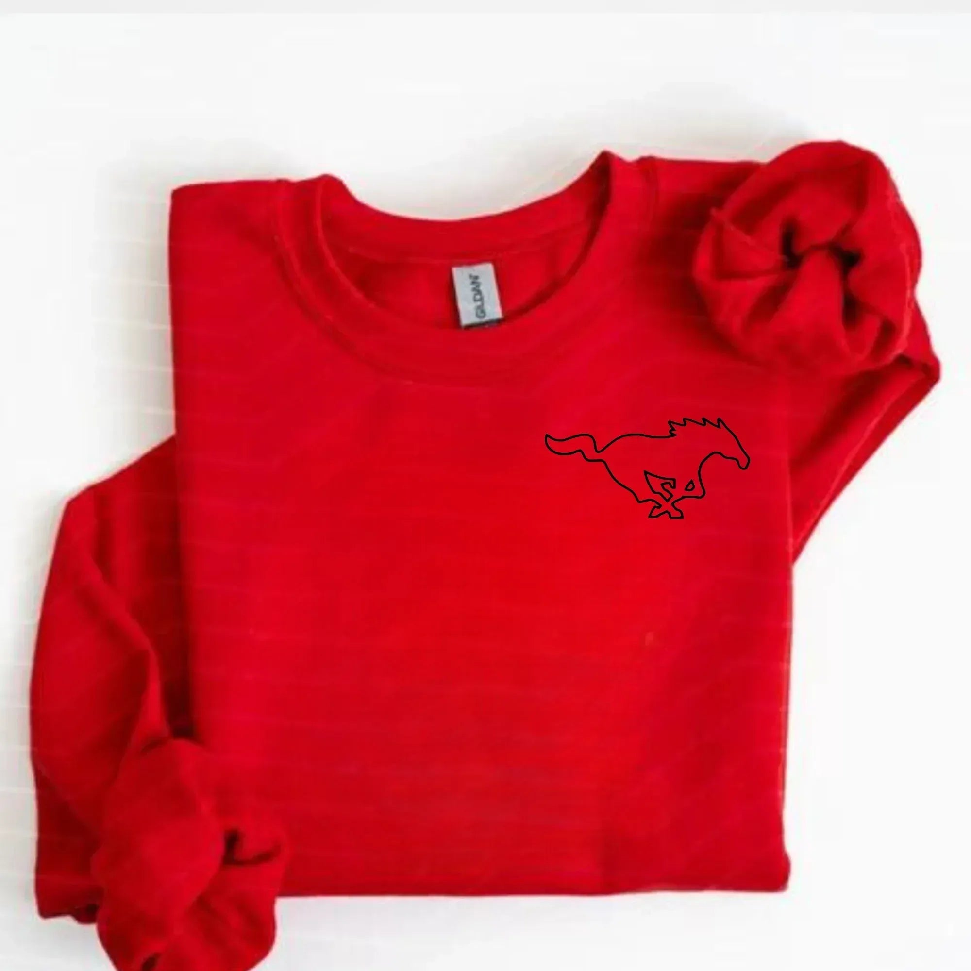 Mustang Embroidered Sweatshirt | QUICK SHIP - Merch Girls