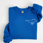 Mustang Embroidered Sweatshirt | QUICK SHIP - Merch Girls