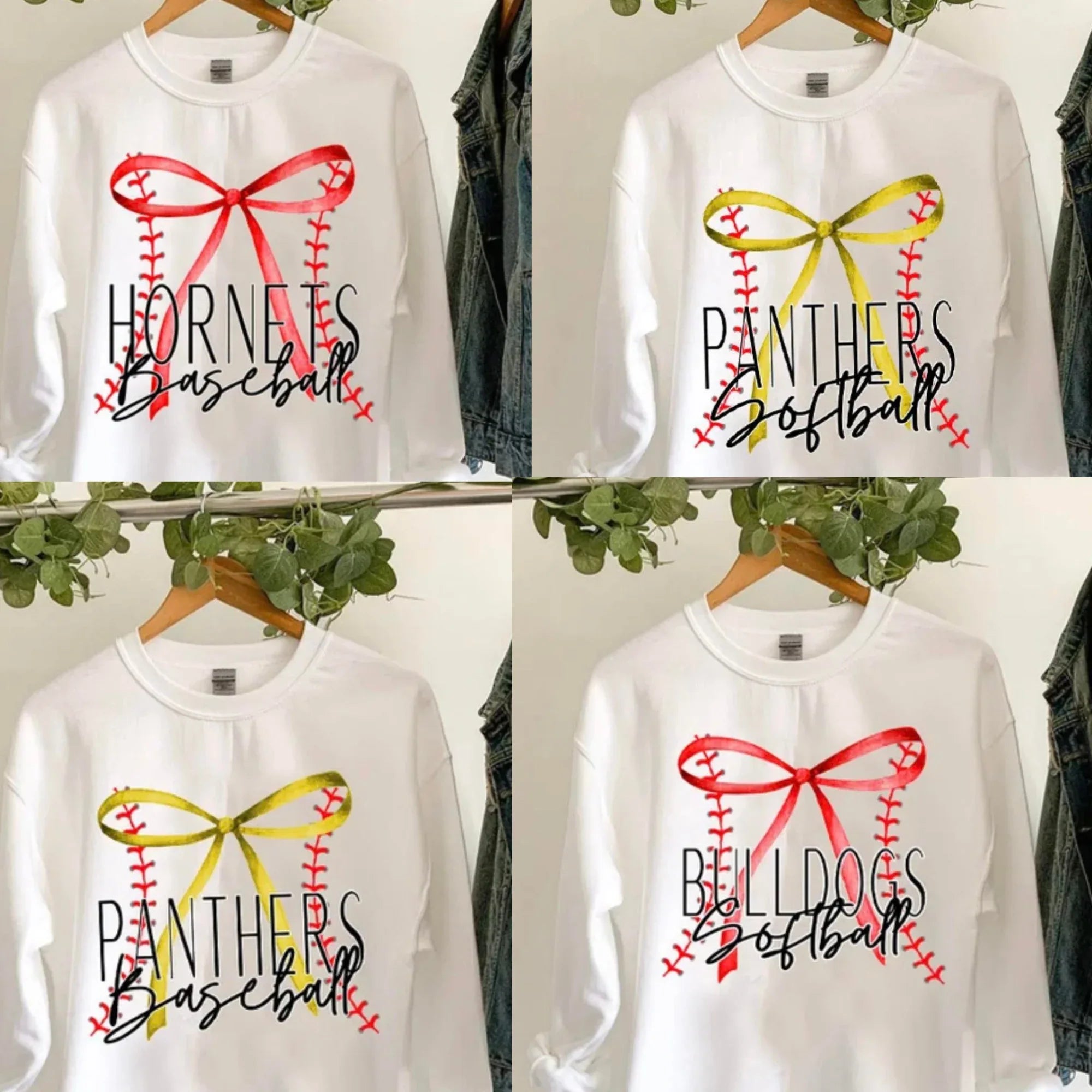 Baseball/ Softball Lace outline with bow Design Mockup- No Physical Item! - Merch Girls