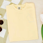 Stitched Bunny Left Chest Embroidered Comfort Color - QUICK SHIP - Merch Girls