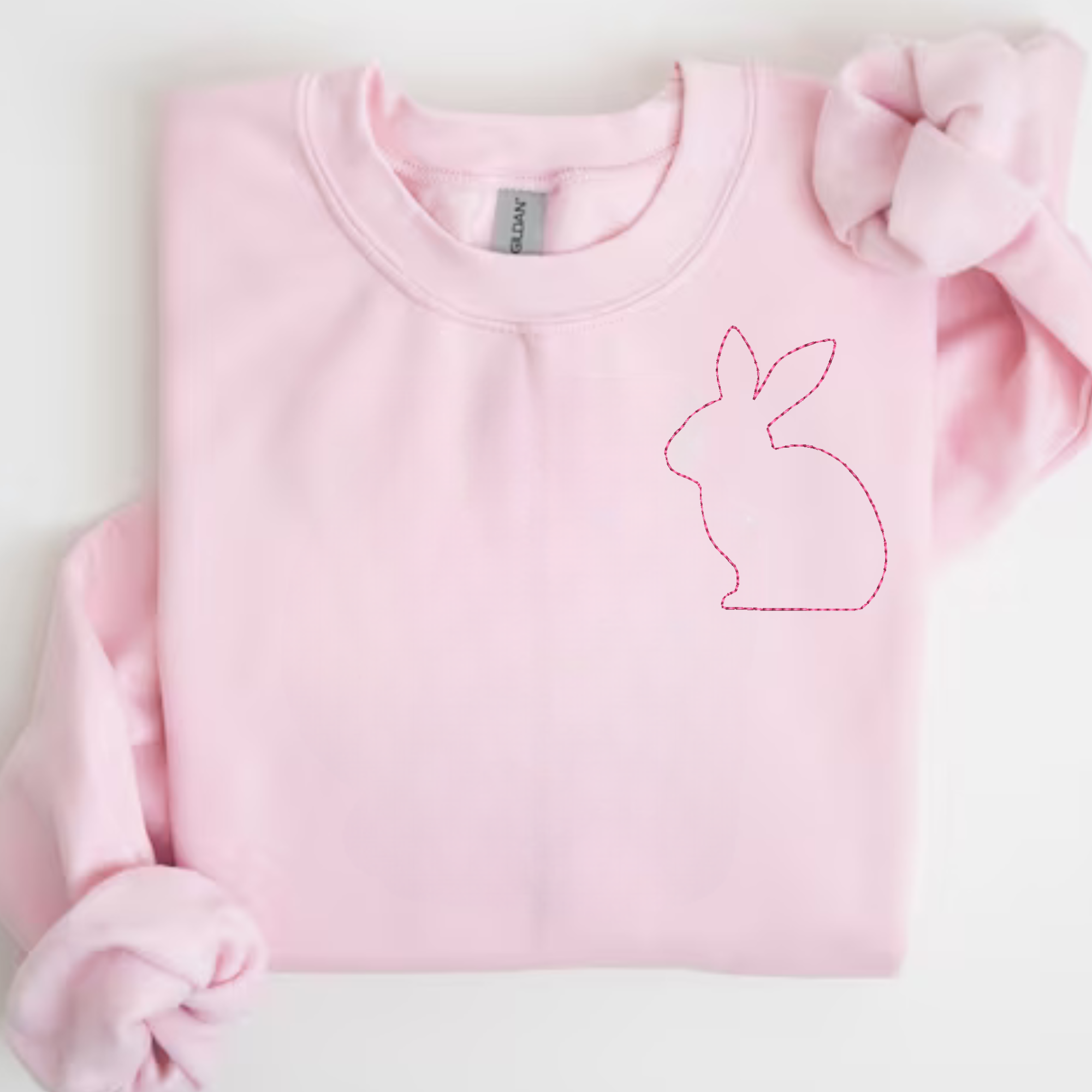 Stitched Bunny Left Chest Embroidered Sweatshirt | QUICK SHIP