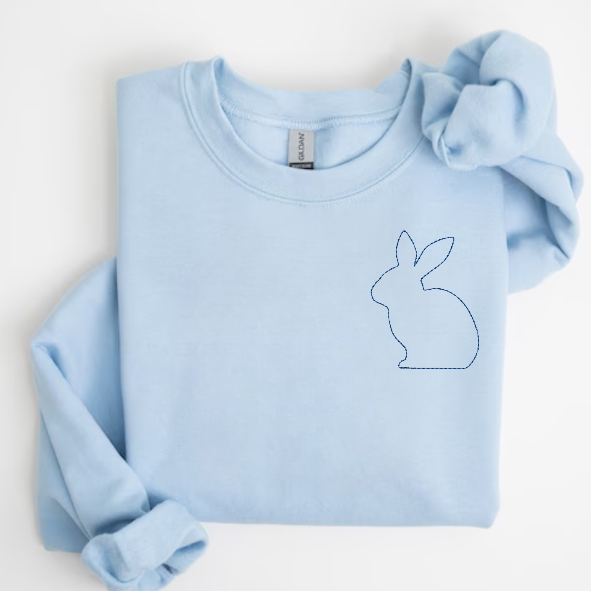 Stitched Bunny Left Chest Embroidered Sweatshirt | QUICK SHIP