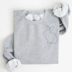 Stitched Bunny Left Chest Embroidered Sweatshirt | QUICK SHIP - Merch Girls