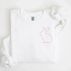 Stitched Bunny Left Chest Embroidered Sweatshirt | QUICK SHIP - Merch Girls