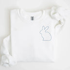 Stitched Bunny Left Chest Embroidered Sweatshirt | QUICK SHIP - Merch Girls