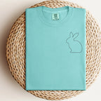 Stitched Bunny Left Chest Embroidered Comfort Color - QUICK SHIP - Merch Girls
